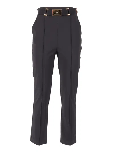 Elisabetta Franchi Pantalone Con Cintura In Black