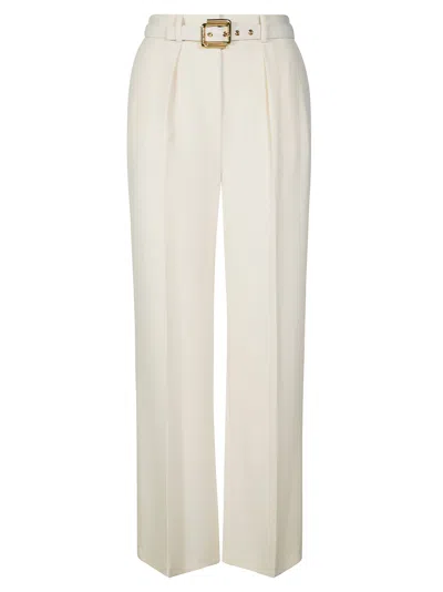 Elisabetta Franchi Pantalone Crepe In White
