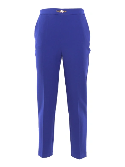 Elisabetta Franchi Pantalone Dritto Blu In Blue