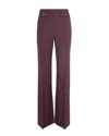 Elisabetta Franchi Pantalone In Doppio Crêpe Bordeaux In Brown