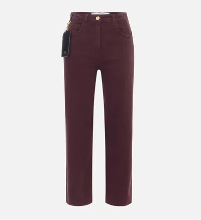 Elisabetta Franchi Pantalone Mod. Jeans In Red
