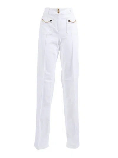 Elisabetta Franchi Pantalone Mod。牛仔裤 In White