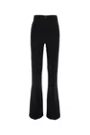 Elisabetta Franchi Black Crepe Palazzo Pants In Nero