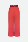 Elisabetta Franchi Pantalone Pompelmo In Rosso