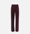 Elisabetta Franchi High-waisted Tailored Trousers In Purple