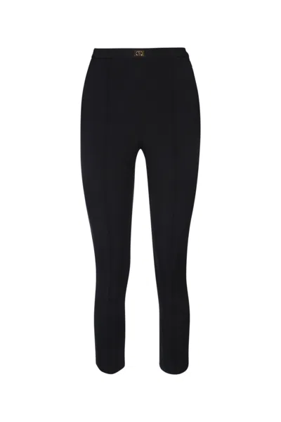 Elisabetta Franchi Pantalone Sigaretta In Black