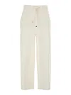 Elisabetta Franchi Drawstring Trousers In White