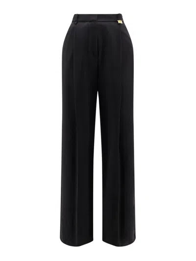 Elisabetta Franchi Pantaloni Essentials In Tessuto Stretch In Black
