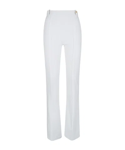 Elisabetta Franchi Gold-tone-hardware Trousers In White
