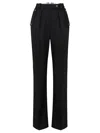 Elisabetta Franchi Trousers With Pleats And Pockets In Black