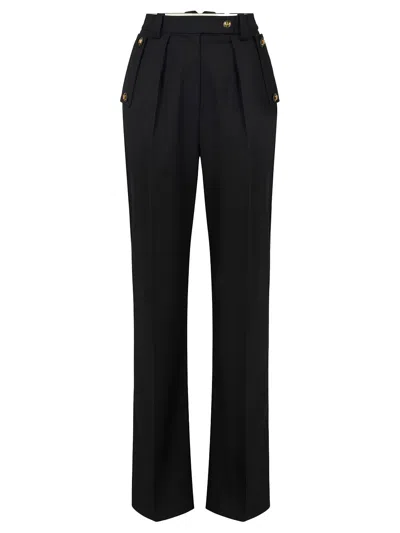 ELISABETTA FRANCHI COTTON GABARDINE TROUSERS