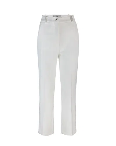 ELISABETTA FRANCHI ELISABETTA FRANCHI PANTALONI SMOKING IN CRÊPE CON BANDE IN RASO