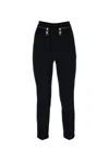 Elisabetta Franchi Straight Crepe Trousers With Zip