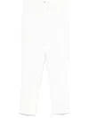 Elisabetta Franchi Crepe Cropped Trousers In Beige