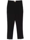 Elisabetta Franchi Logo-plaque Crepe Trousers In Black  