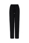 Elisabetta Franchi Trousers Acetate Blend Elastic Waist In Black
