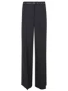 Elisabetta Franchi Trousers Straight Leg Pockets Belt Loops In Blue