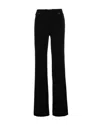 Elisabetta Franchi Trousers With Double Logoed Button In Black