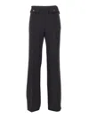 Elisabetta Franchi Double Crepe Trousers In Black