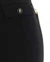 Elisabetta Franchi Front Pleated Pants With 4 Pockets In Black