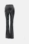 Elisabetta Franchi Crocodile-effect High-waisted Trousers In Black