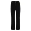 Elisabetta Franchi Straight-leg Cropped Crepe Pants With Gold Accents In Black