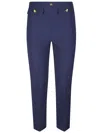 Elisabetta Franchi Buckle-detailing Trousers In Blue