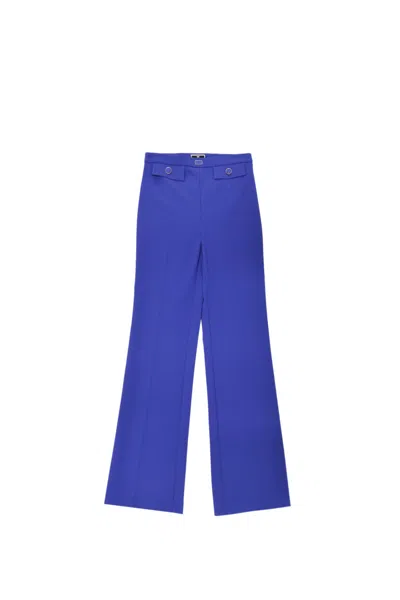 Elisabetta Franchi Pants In Blue Indaco