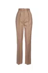 Elisabetta Franchi Trousers Featuring Back Pockets And Belt Loops In Brown