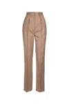 Elisabetta Franchi Trousers Featuring Back Pockets And Belt Loops In Brown