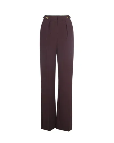 Elisabetta Franchi Pants In Burgundy