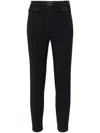Elisabetta Franchi High-waisted Crepe Trousers In Black