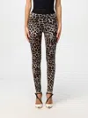 Elisabetta Franchi Animalier Leggings In Beige