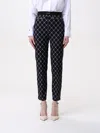 Elisabetta Franchi Geometric-print Trousers In Black