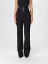 Elisabetta Franchi Flared Leg Trousers In Black