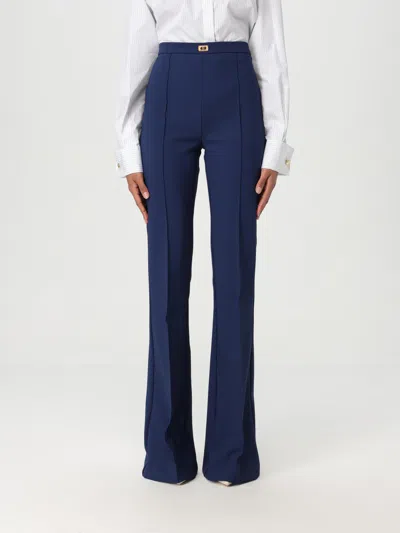 ELISABETTA FRANCHI PANTS ELISABETTA FRANCHI WOMAN COLOR BLUE,426400009