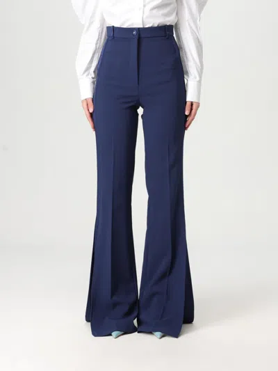ELISABETTA FRANCHI PANTS ELISABETTA FRANCHI WOMAN COLOR BLUE,G53985009