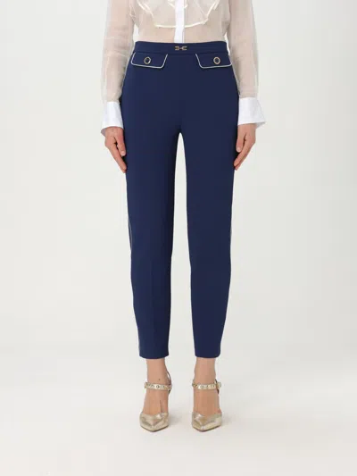 Elisabetta Franchi Pants  Woman Color Blue