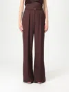 Elisabetta Franchi Belted Palazzo Pants In Brown