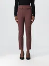 Elisabetta Franchi Cropped Trousers With Belt Loops And Buttoned Pockets In Brown