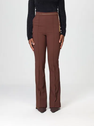 ELISABETTA FRANCHI PANTS ELISABETTA FRANCHI WOMAN COLOR BROWN,H36370032