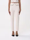 Elisabetta Franchi Ecrù Slim Fit Trouser In Butter
