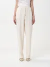 Elisabetta Franchi Crepe Pants In Butter
