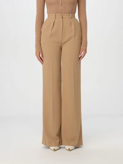 Elisabetta Franchi Pants  Woman Color Camel