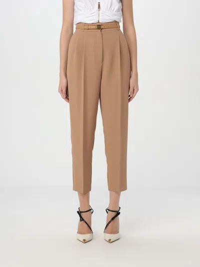 Elisabetta Franchi Pants  Woman Color Camel In Cammello