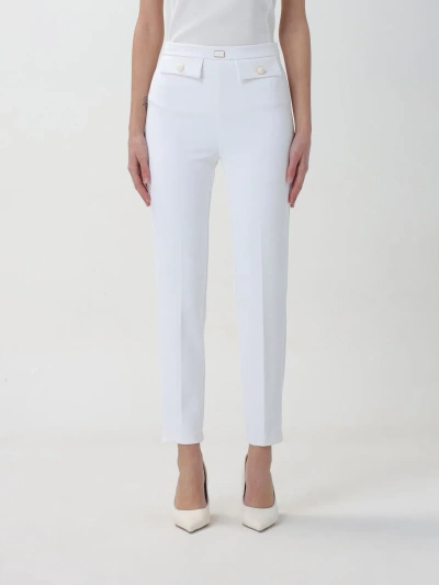 Elisabetta Franchi Pants  Woman Color Ivory In Ivory