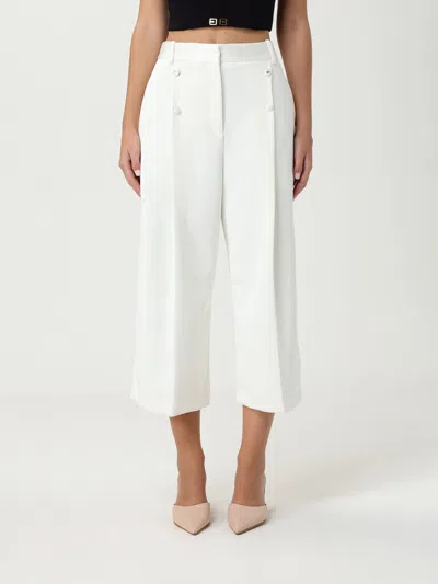 Elisabetta Franchi Pants  Woman Color Ivory In White