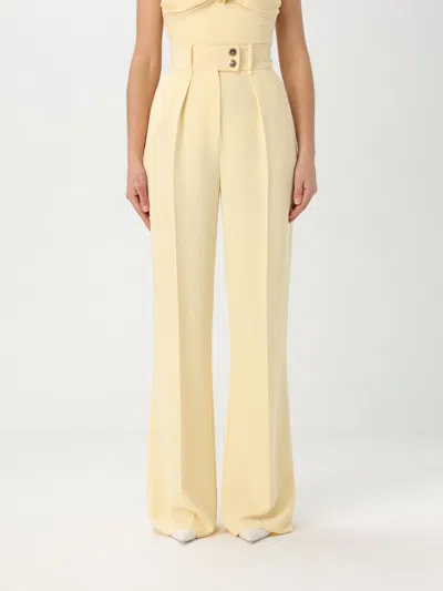 Elisabetta Franchi Pants  Woman Color Lemon