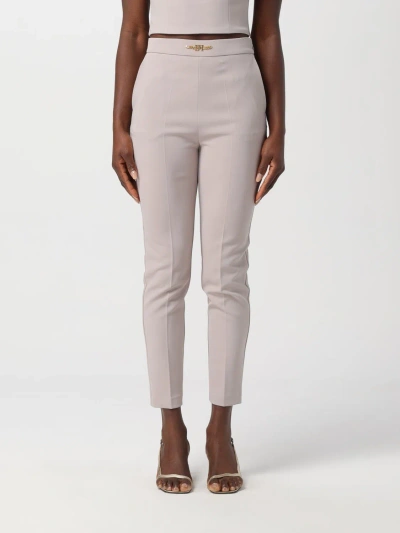 Elisabetta Franchi Pants  Woman Color Pearl In Pearl