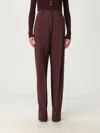 Elisabetta Franchi Pants  Woman Color Wine In Brown